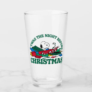Verre cacahuètes Snoopy 'C'était la nuit avant Noël