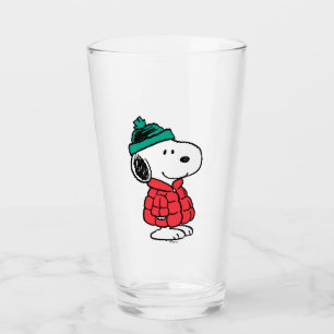 Verre cacahuètes   Snoopy Chat d'hiver et Casquette