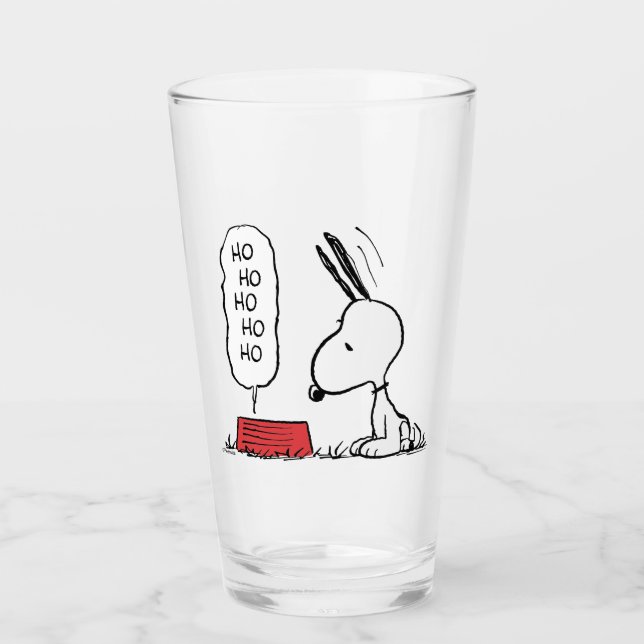 Verre cacahuètes | Snoopy Ho Ho Ho Plat alimentaire (Devant)