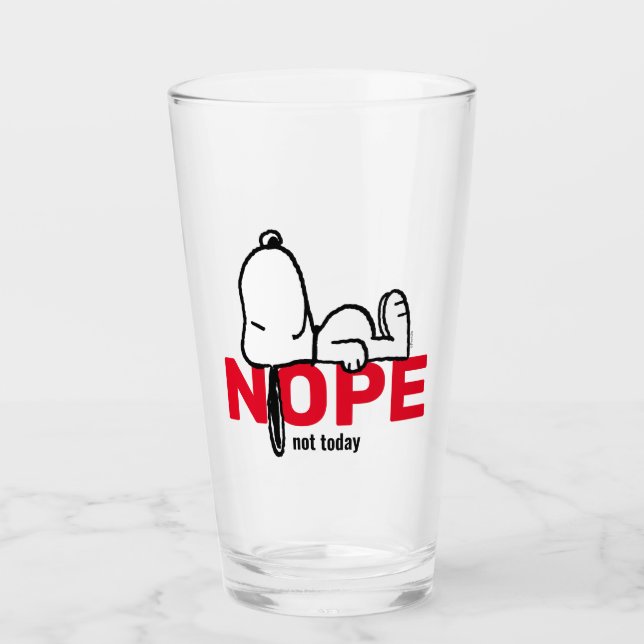 Verre cacahuètes | Snoopy Pas aujourd'hui (Devant)