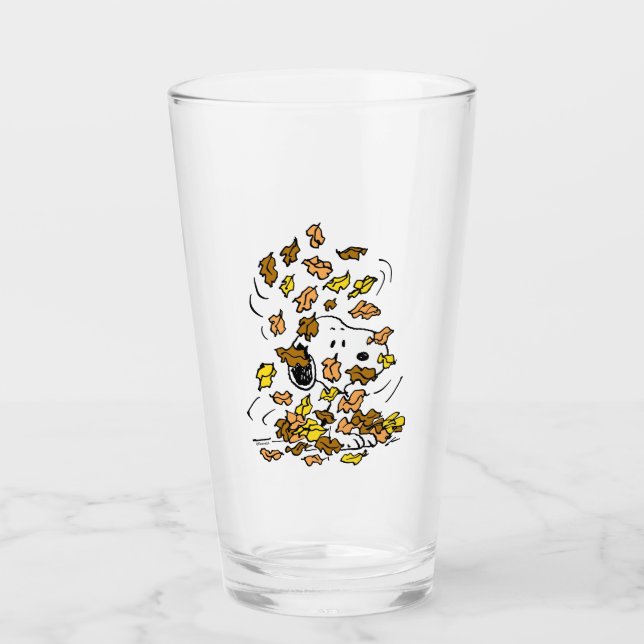 Verre cacahuètes | Snoopy Pile de Feuilles (Devant)