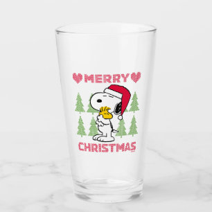Verre cacahuètes Snoopy & Woodstock Santa Claus Hug