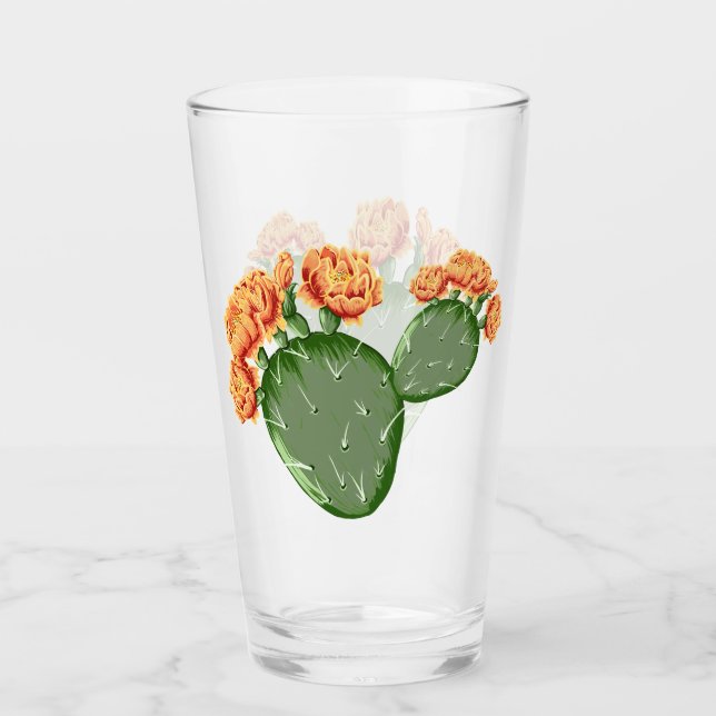 Verre Cactus à fleurs de poires (Devant)