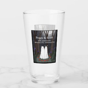 Verre Cadeau d'anniversaire de mariage Halloween nom per