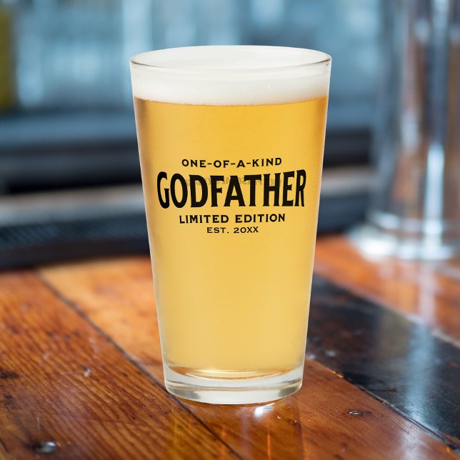 Verre Cadeau de Fête des pères moderne pour parrain Cust (Créateur téléchargé)