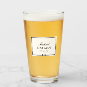 Verre Cadeau de mariage personnalisé Best Man Bowtie