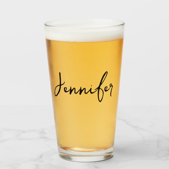 Verre Cadeau personnalisé Votre nom Mariage (Devant (rempli))