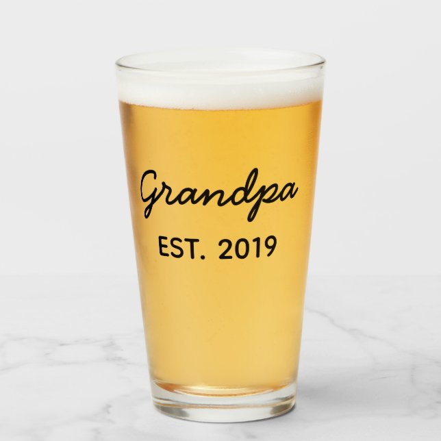 Verre Cadeau pour Grandpa Est. 2019 (Devant (rempli))