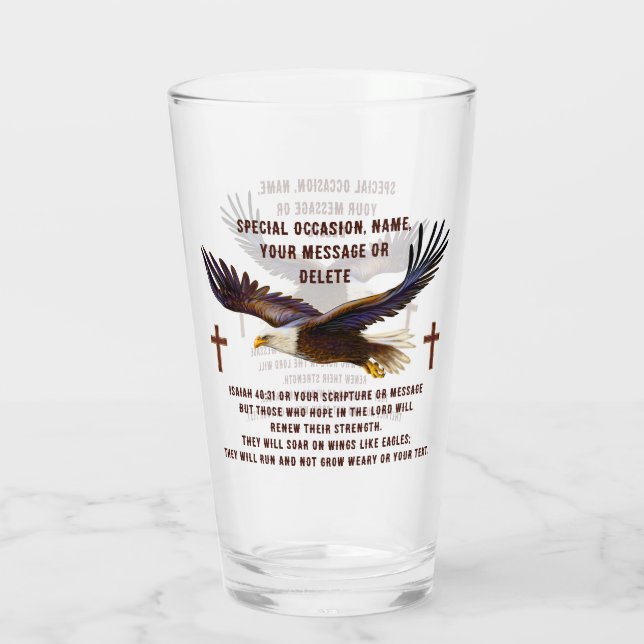 Verre Cadeaux chrétiens personnalisés pour hommes, papa, (Dos)