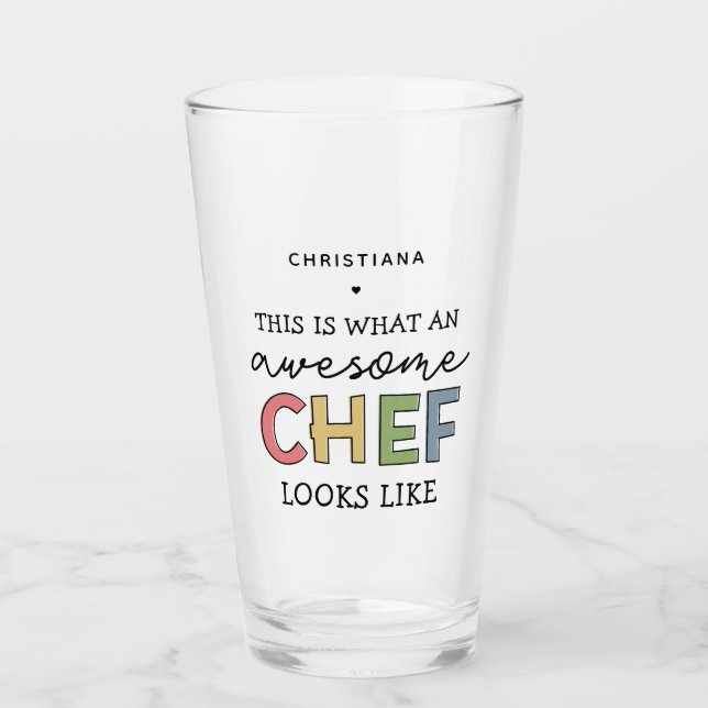 Verre Cadeaux de chef sur mesure | Meilleur Chef Jamais  (Devant)