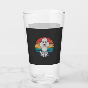 Verre Cadeaux de chien amateur de caniche rétro pour hom