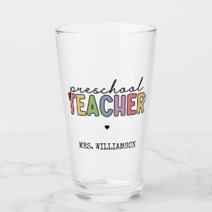 Verre Cadeaux personnalisés de l'enseignant préscolaire