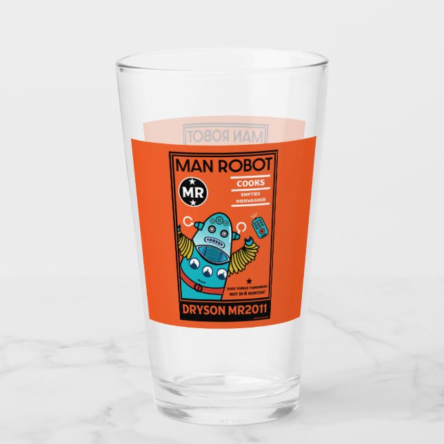 Verre Cadeaux Robot Pour Anniversaire Ou Mariage (Devant)