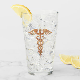 Verre Caducée de docteur ou d'infirmière en or