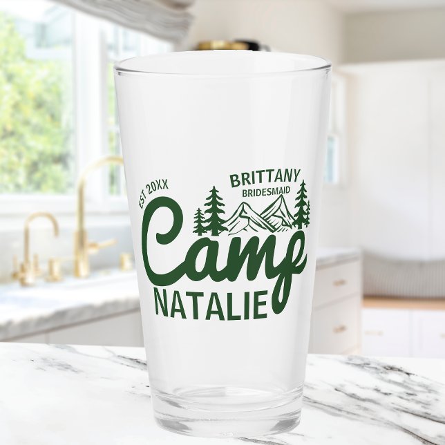 Verre Camping personnalisé Bachelorette Party Bridesmait (Créateur téléchargé)