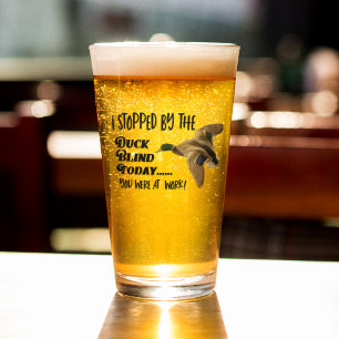 Verre Canard drôle chassant la citation sans visibilit