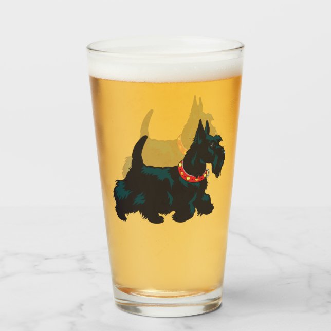 Verre canard-terrier écossais (Devant (rempli))
