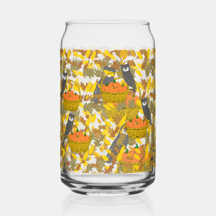 Verre Canette Citrouilles d'Automne