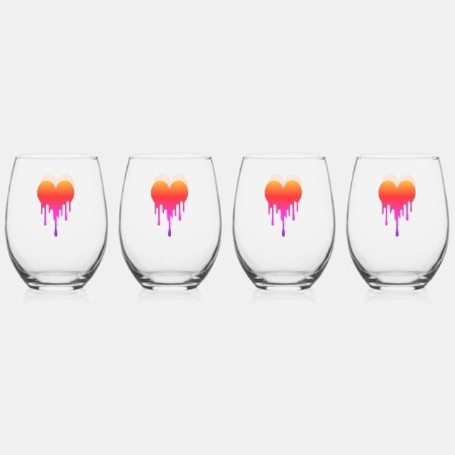 Verre Canette Drinkware Set - Small hearts, big bu (Dos)