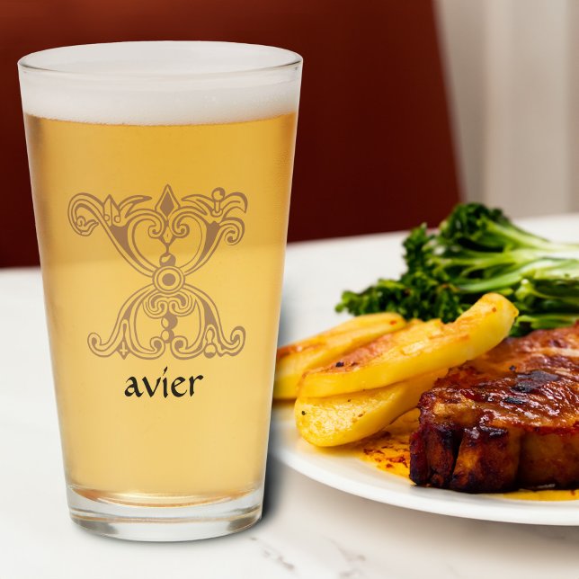 Verre Capitale décorative botanique médiévale X (Créateur téléchargé)