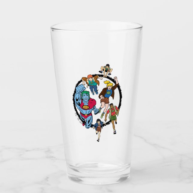 Verre Captain Planet et les Planétètres Cercle Graphic (Devant)