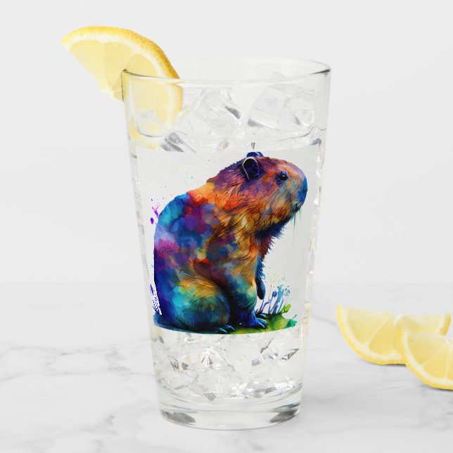 Verre Capybara Tumbler Wrap Sublimation Designs (Devant glace)