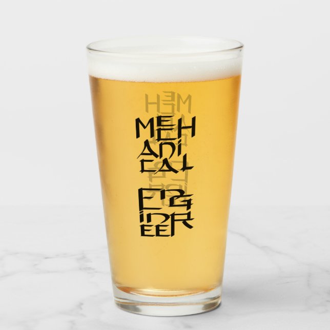 Verre Caractère mécanicien (Devant (rempli))