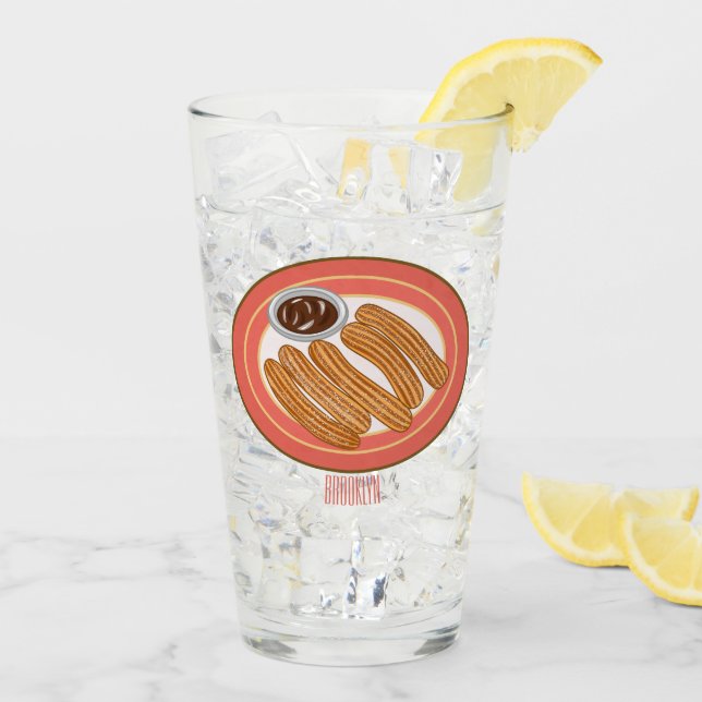 Verre Caricature de Churro (Dos glace)