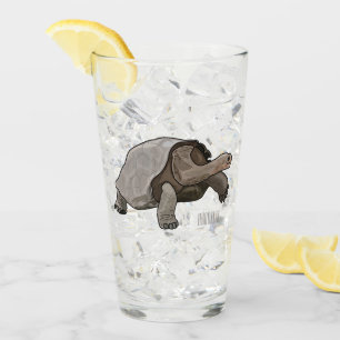 Verre Caricature de la tortue des Galapagos