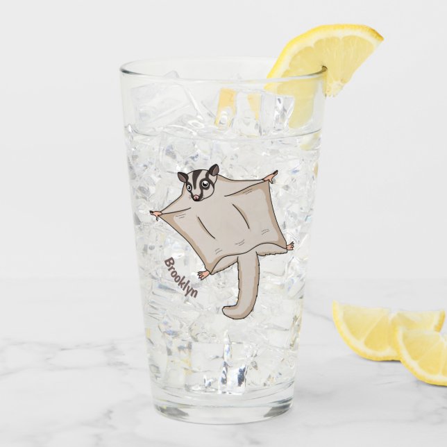 Verre Caricature de planeur de sucre volant mignon (Dos glace)