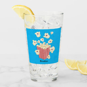 Verre Caricature de pop-corn drôles