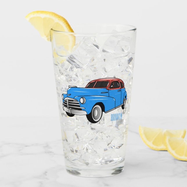 Verre Caricature de voiture classique 1948 (Devant glace)
