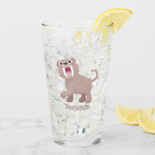 Verre Caricature du tigre mignon Saber Toothed Smilodon