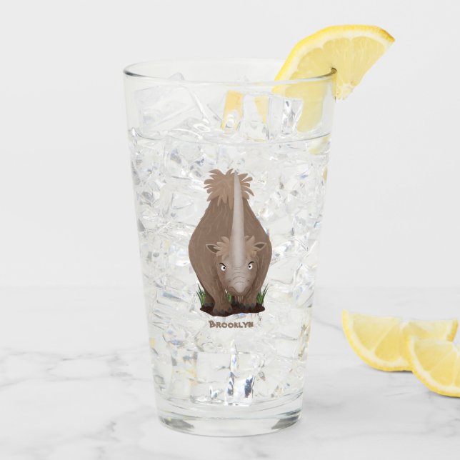 Verre Caricature en élasmère de rhinocéros laineux (Dos glace)