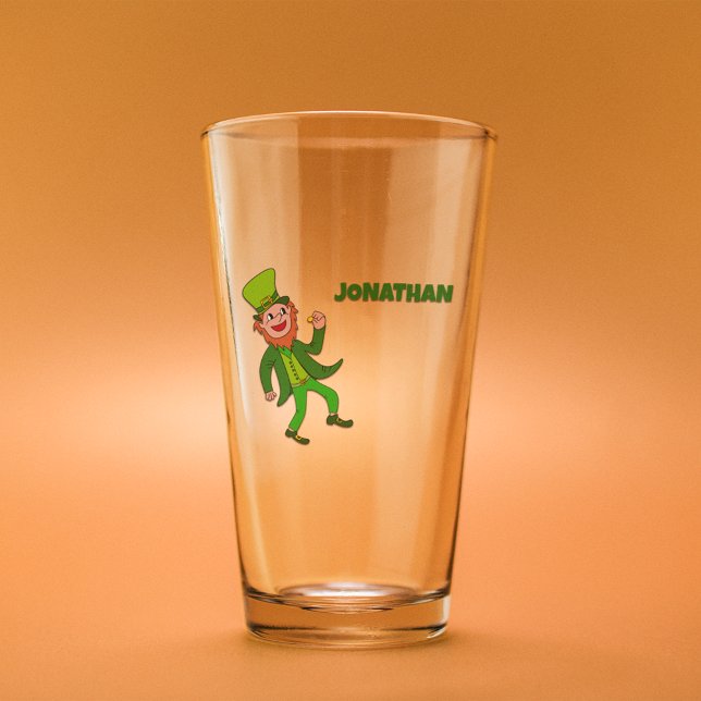 Verre Caricature personnalisée Leprechaun St. Patrick's  (Créateur téléchargé)