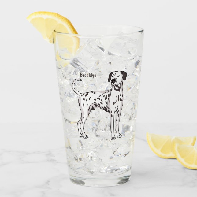 Verre Caricature pour chien dalmate (Devant glace)