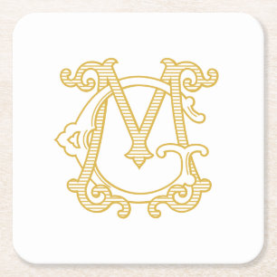 Verre Carré COULEURS MODIFIABLES GM Monogramme MG Dessous de v