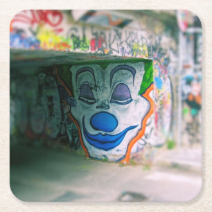 Verre Carré Graffiti Joker Smile - Milan, Italie Dessous de ve