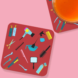 Verre Carré Hairstyliste coloré moderne Outils Kit Dessous de