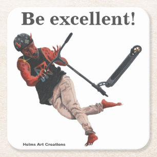 Verre Carré Kobold Kick Scooter Tricks Imaginaire Dessous de v