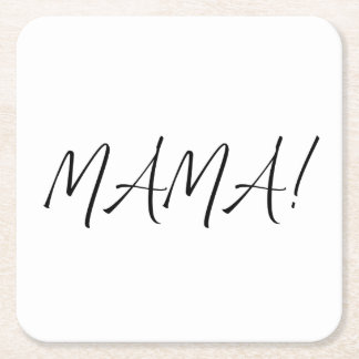 Verre Carré MAMA ! Dessous de verres
