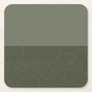 Verre Carré Moderne demi-pailleté vert mousse - Dessous de ver