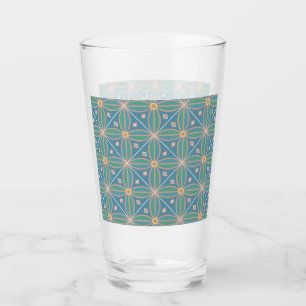 Verre Carrelage de fleurs marocaines turquoise citron &