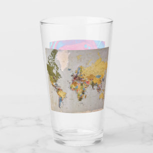 Verre carte mondiale
