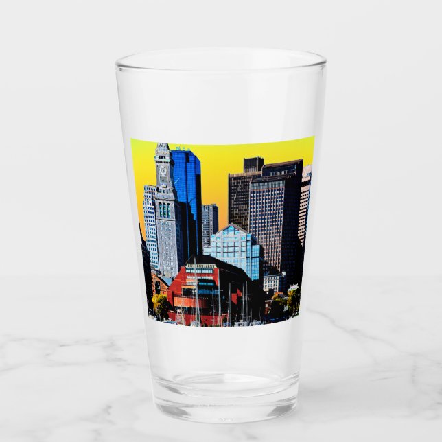 Verre Carte Poster Custom House Boston USA (Devant)