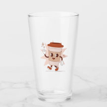 Cartoon de café jouant mignon