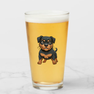 Verre Cartoon Rottweiler Cute robuste