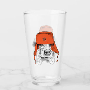 Verre Casquette rouge de Basset Hound Ushanka