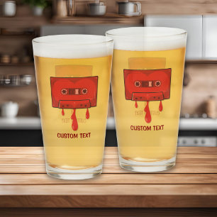 Verre Cassette Cœur Rouge