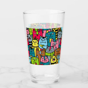 Verre Cat et kitten